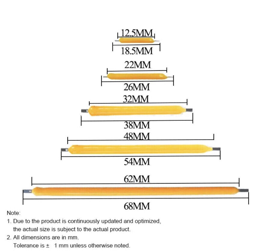 10Pcs DC 3V 100mA LED 40mm GREEN Silicone Filament Led Light Emitting Diodes