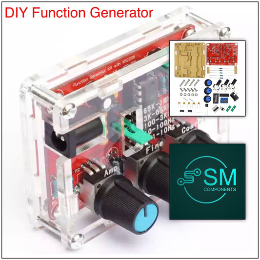 Precision Function Signal Generator DIY Kit 1Hz-1MHz Adjustable Frequency + Case