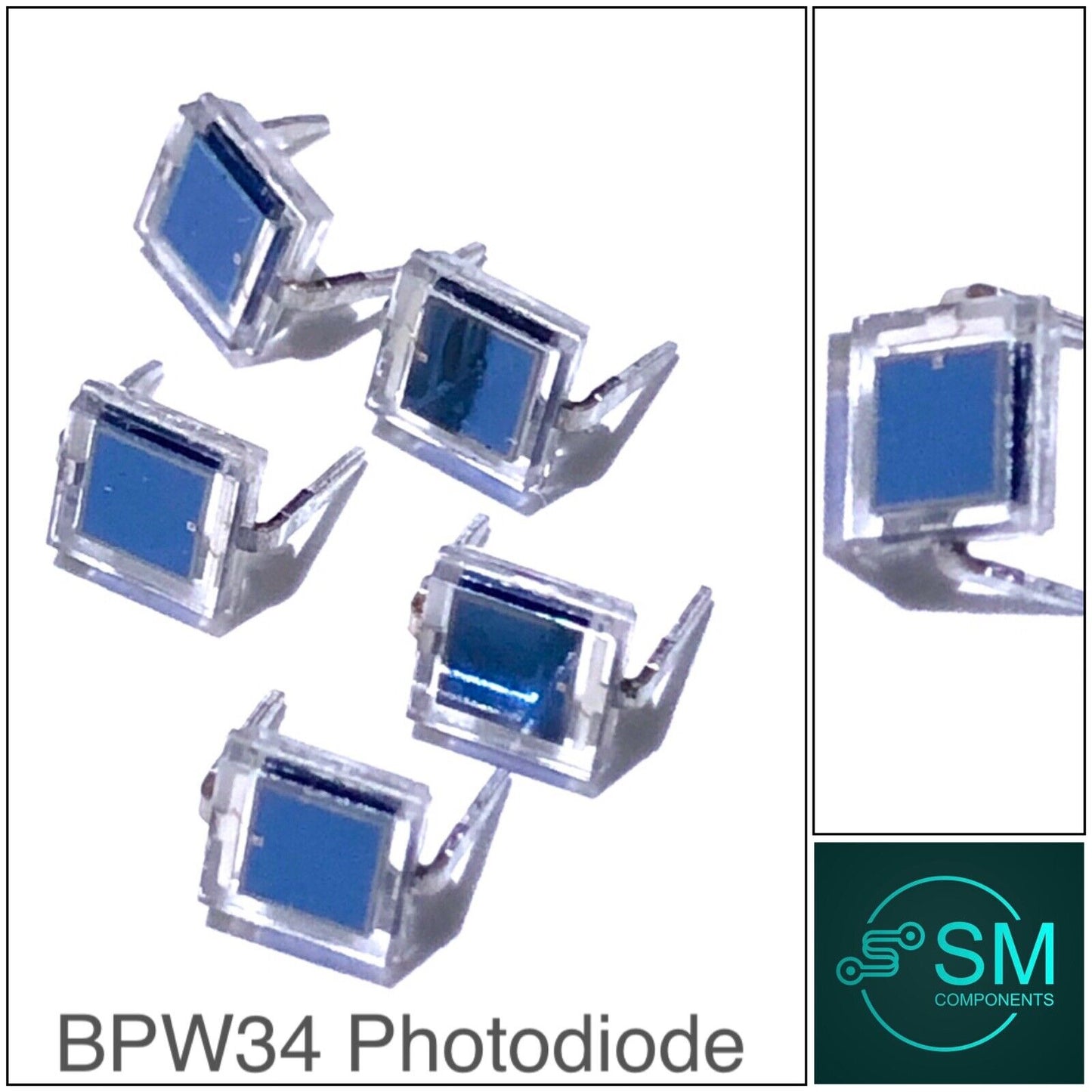 5 pcs BPW34 Original Silicon PIN Photodiode DIP-2 New IR Receiver 430nm - 1100nm