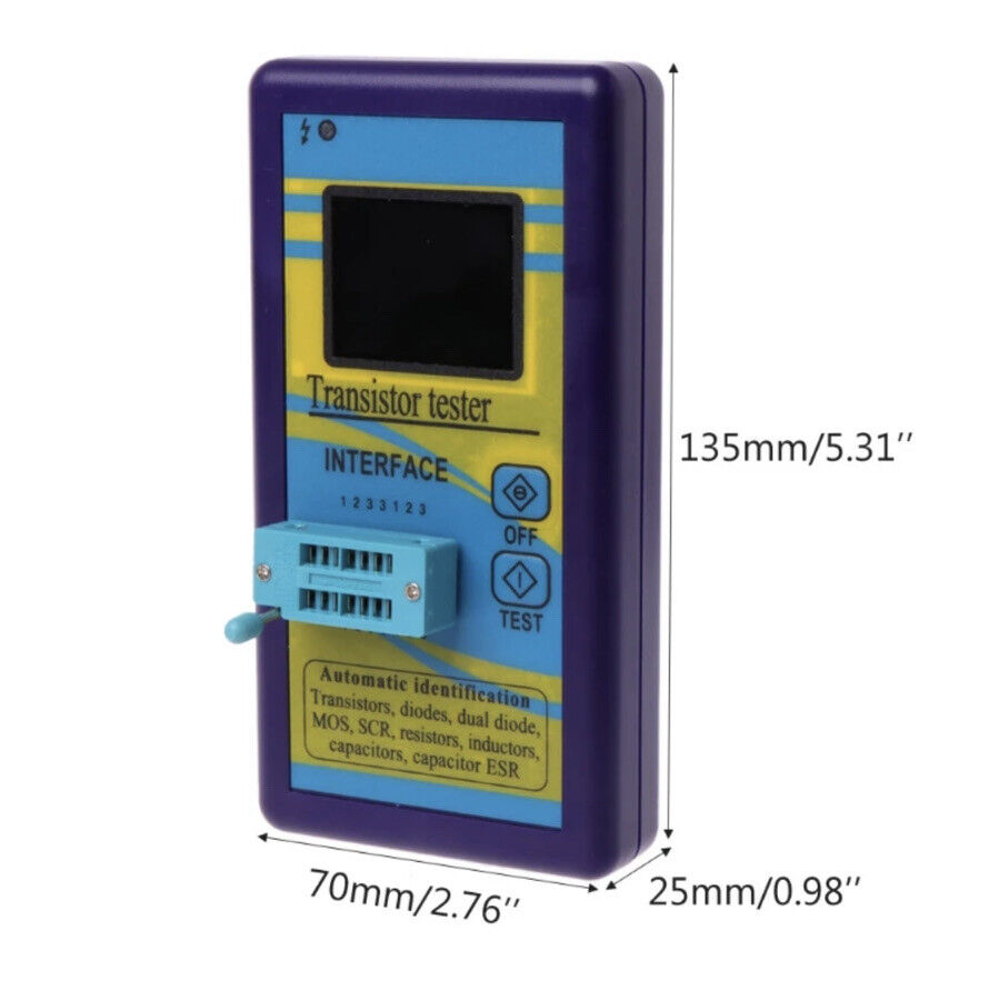 M328 Digital Component Transistor Tester Diode Triode Capacitance ESR LCR Meter