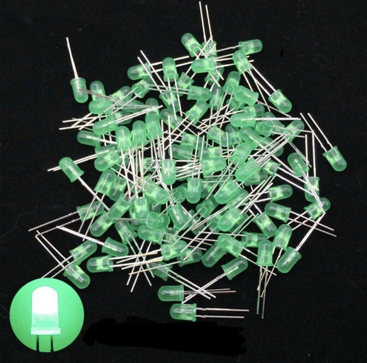 5mm Flashing LEDS 100PCS Blinking Coloured Green LED Light Emitting Diodes 1.5hz