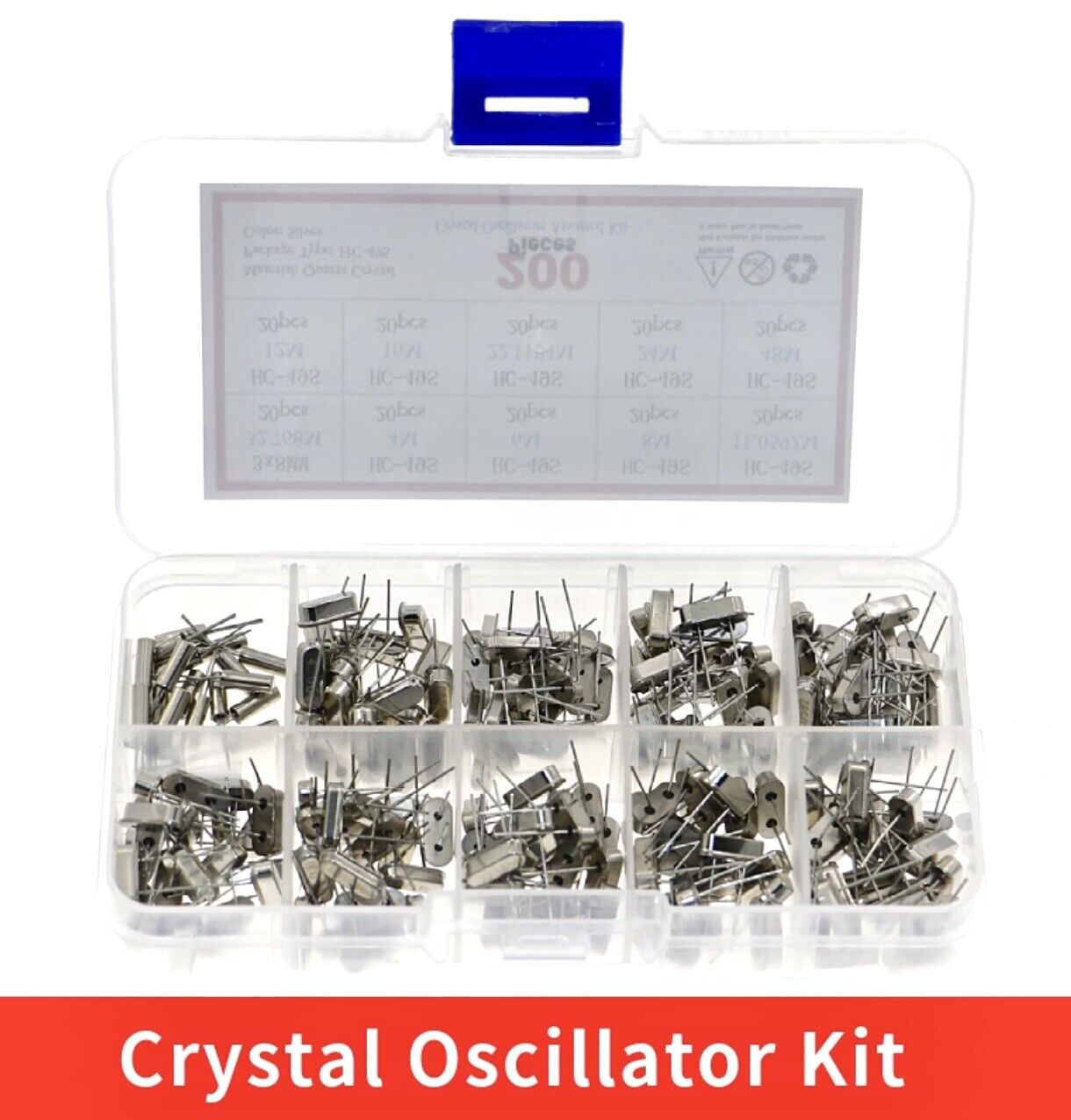 200PCS Quartz Crystal Oscillator HC-49S 32.768KHz-48MHz 10 Values X 20pcs DIY