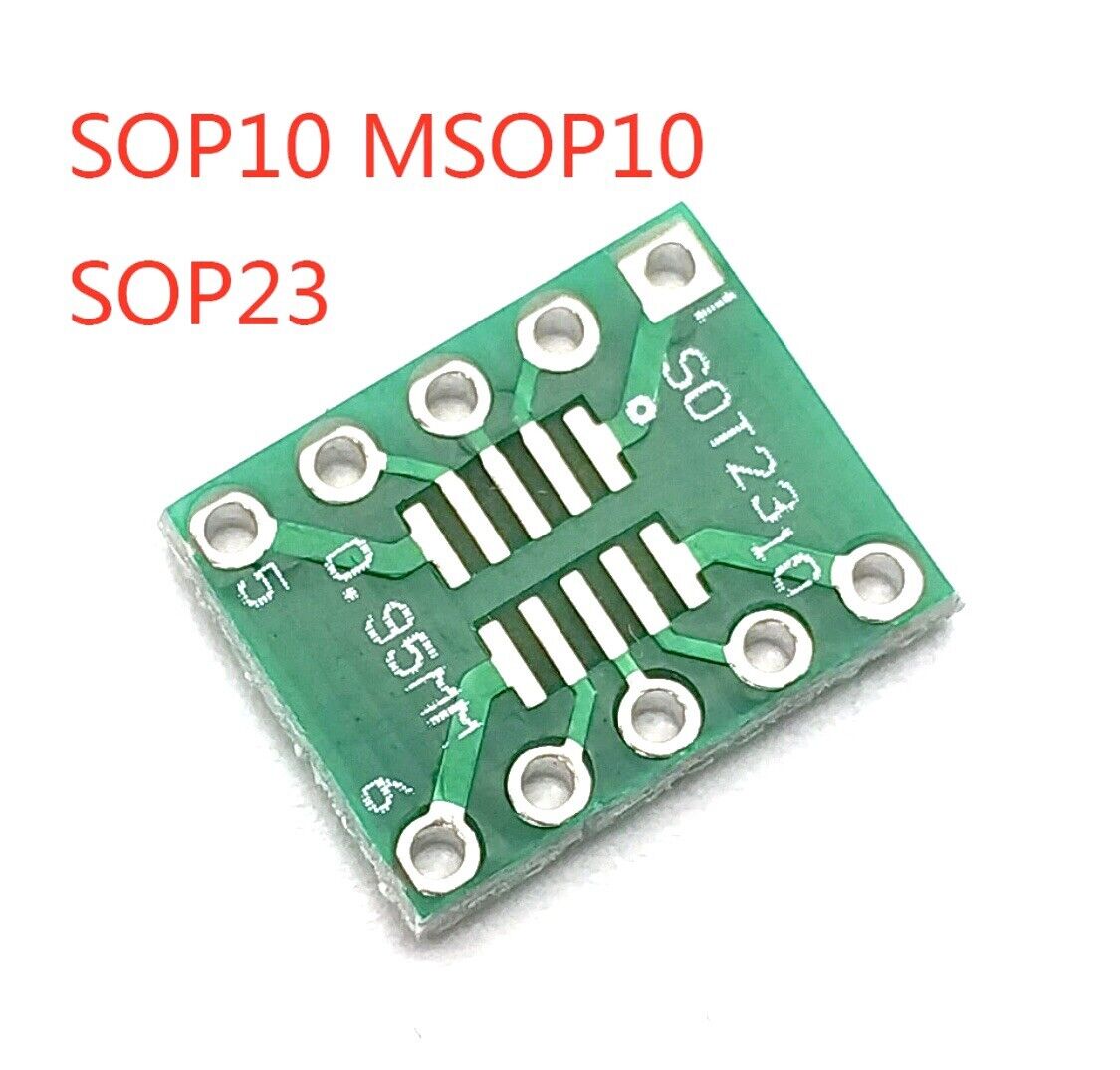 15PCS SOP10 TSSOP10  SSOP10 to DIP10 Transfer Board DIP Pin Board Pitch Adapter