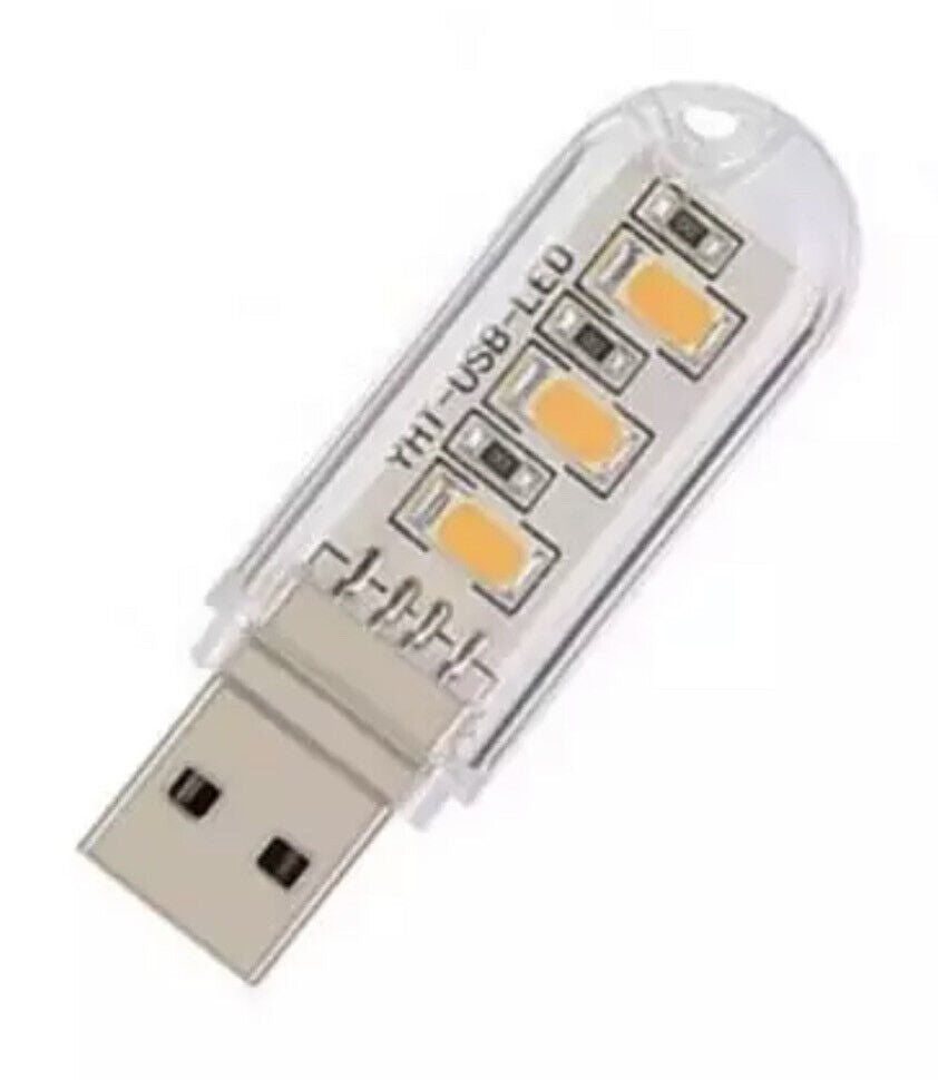 6 X USB emergency WARM WHITE LED Power Bank 3 Led LED Lamp Lighting Night Light