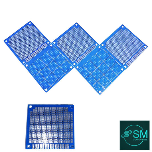 5PCS 5x5cm BLUE FR-4 Prototype Universal Circuit PCB Board Breadboard Sub Board