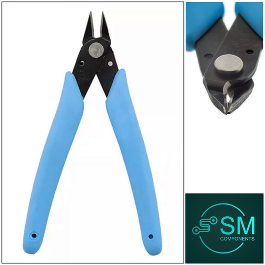 1 Pr Electronic Shear Wire Cable Snips Flush Pliers Nipper Cutting DIY (Lt Blue)