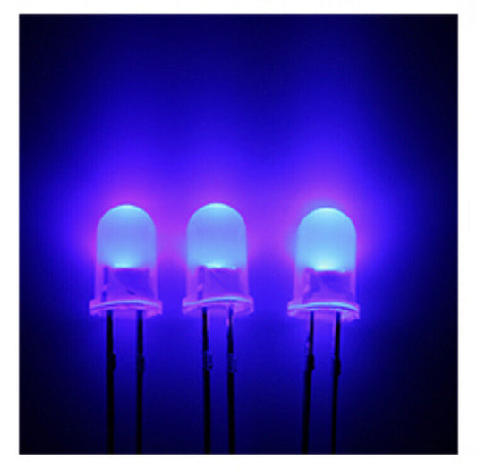 100pcs 5mm Flashing LED Blinking BLUE Diffused Light Emitting Diodes Round 0.5Hz