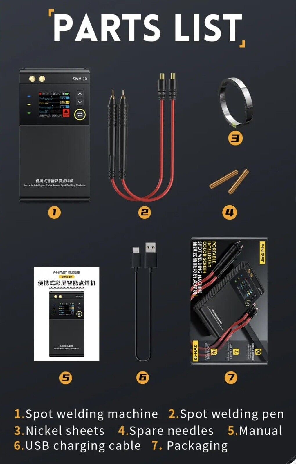 FNIRSI SWM-10 Portable Battery Spot Welder DIY Welding Machine 18650 Battery