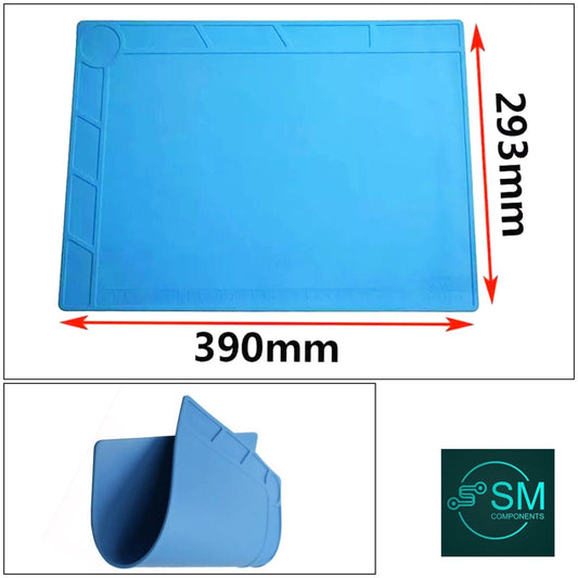 Soldering Mat Solder Station Insulation Pad Silicone Heat Resistant 393x295 S132