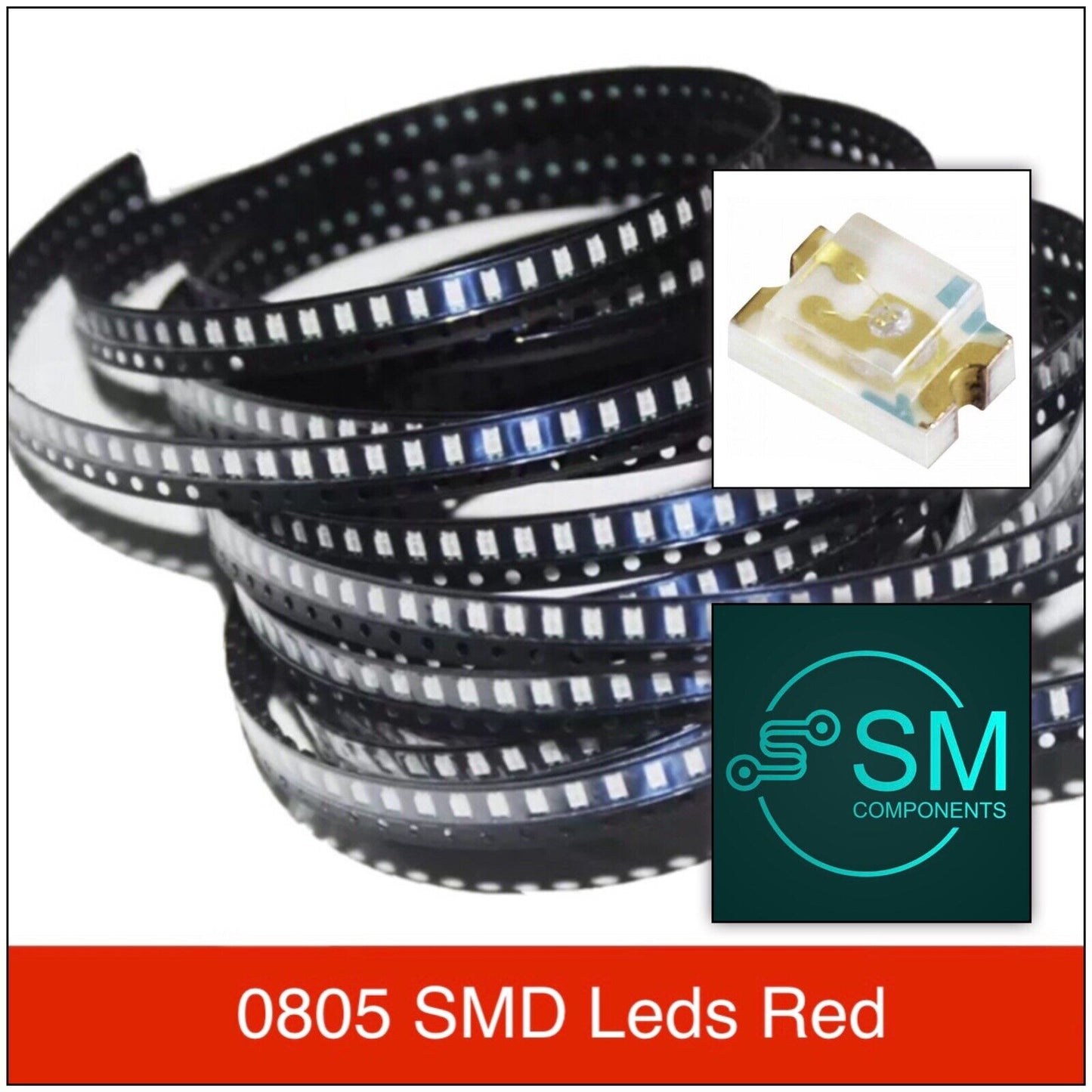 200pcs 0805 SMD RED 625nm LED Electronics Components Light Emitting Diodes