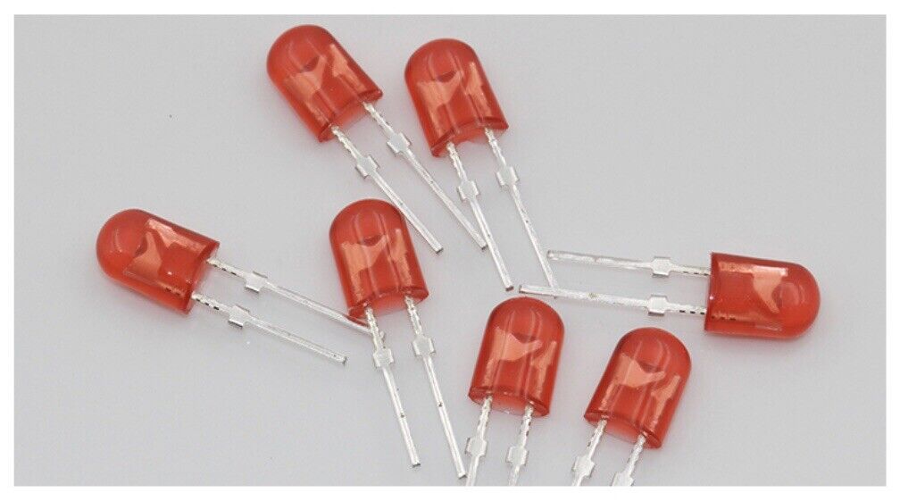 Oval Red 546 LED Light Emitting Led Diode Colour Diffused Head LED 625nm