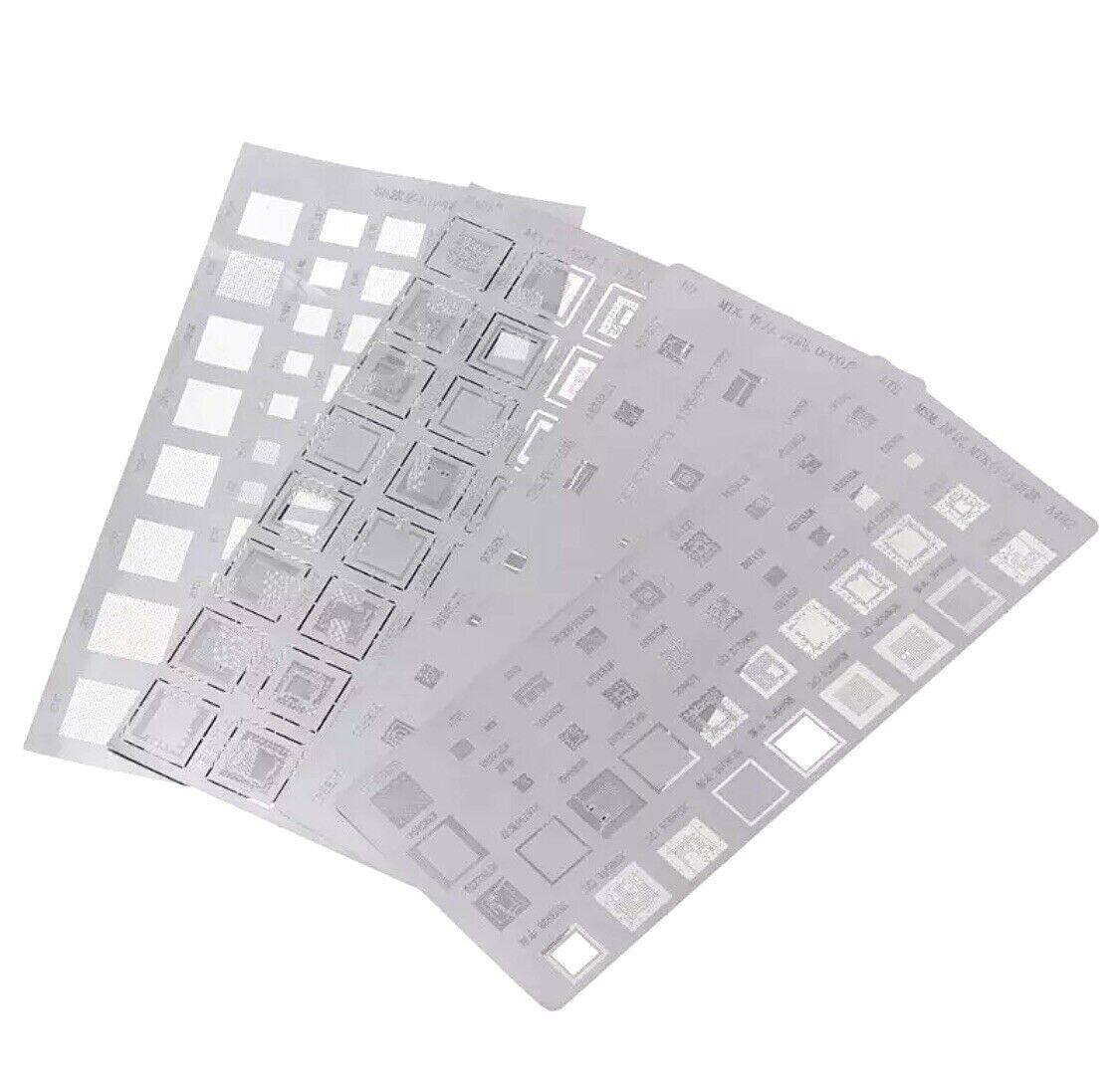 4PC IC Chip BGA Reballing Stencil Set Solder Template For Samsung,Huawei,Android