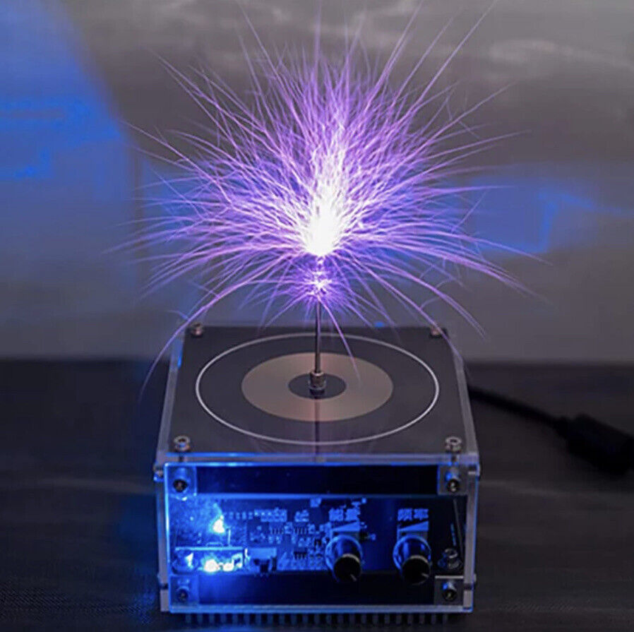 10CM SSTC Flat Music Tesla Coil High Frequency and High Voltage 48/2A Bluetooth