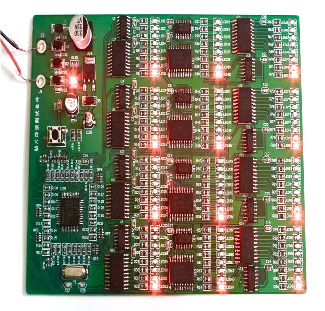 SMD-SMT Soldering Practice Board Huge Component Count LED DIY Kit Electronic PCB