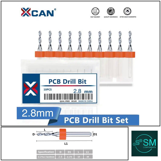 10Pcs 2.8mm PCB Print Circuit Board Tungsten Carbide Mini Micro Drill Bit Set