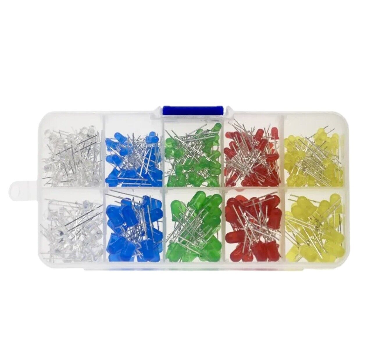 300pcs 3mm & 5mm COLOUR DIFFUSED LED Diodes Blue Red Yellow Green White DIY Kit