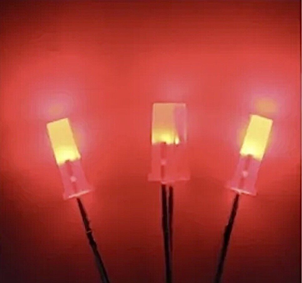 100pcs RED 2x5x7mm Diffused Red Resin Rectangle Led Light Emitting Diode 620nm