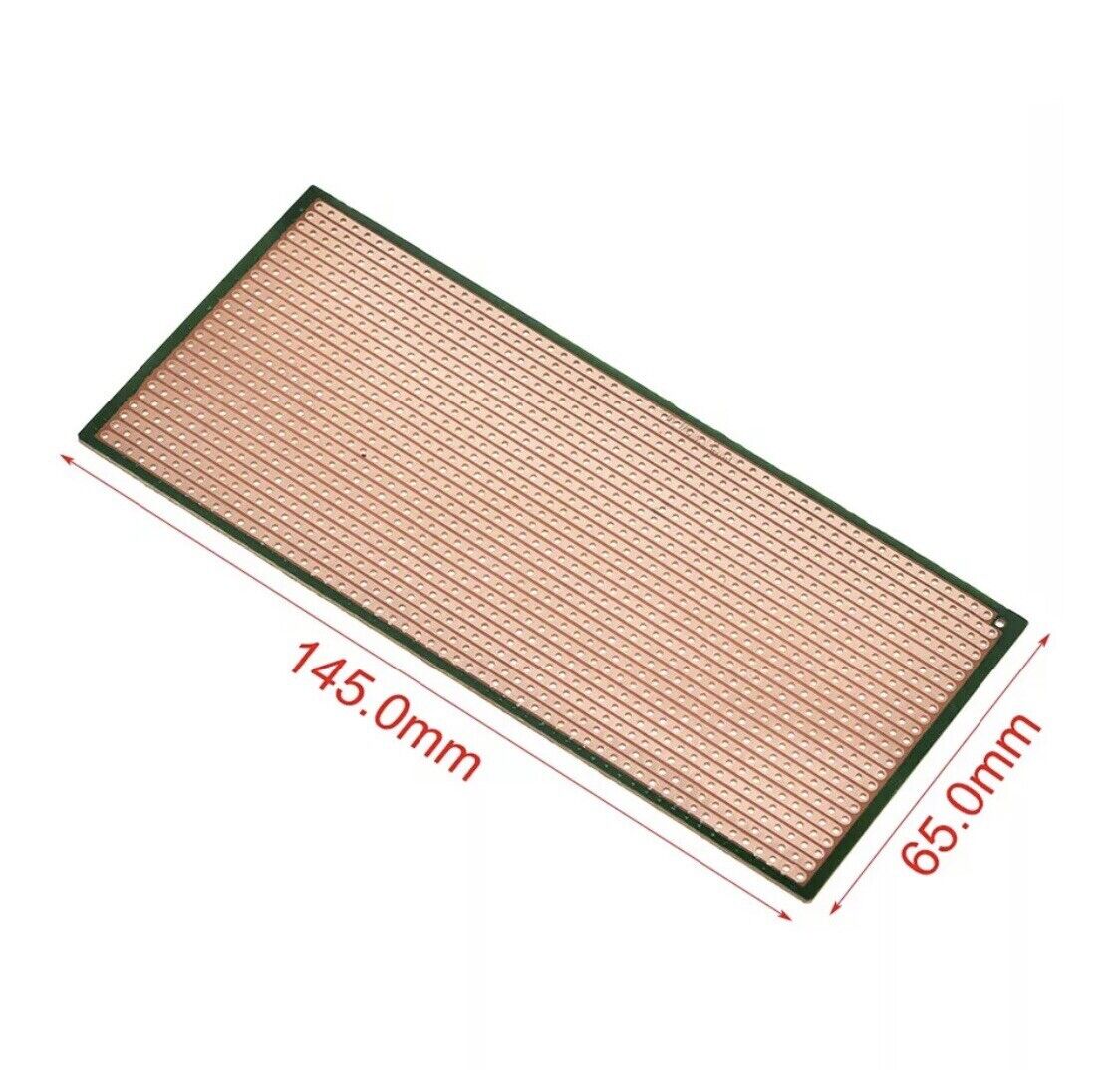 2PCS Prototype PCB 145mm X 65mm Single Sided Copper Clad SRBP DIY PCB Breadboard