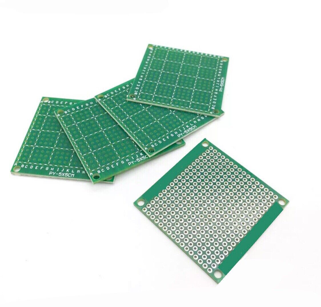 5PCS 5x5cm GREEN FR-4 Prototype Universal Circuit PCB Board Breadboard Sub Board