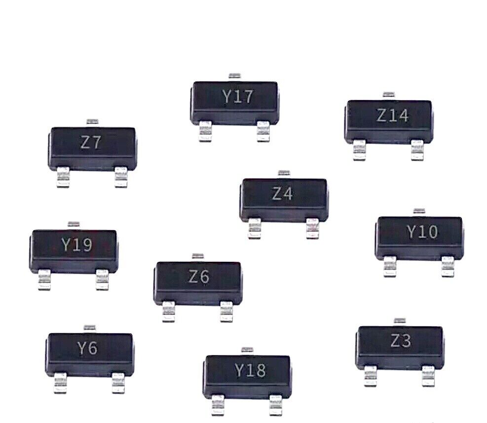 SOT23 Zener Diode SMD/SMT Kit 20 Values X 10Pcs 200PCS 3V-33V Zener SMD Diodes