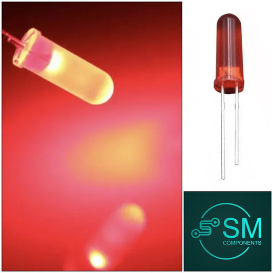 100PCS 5mm High Colloid RED Colour Diffused LED Light Emitting Diodes DIY