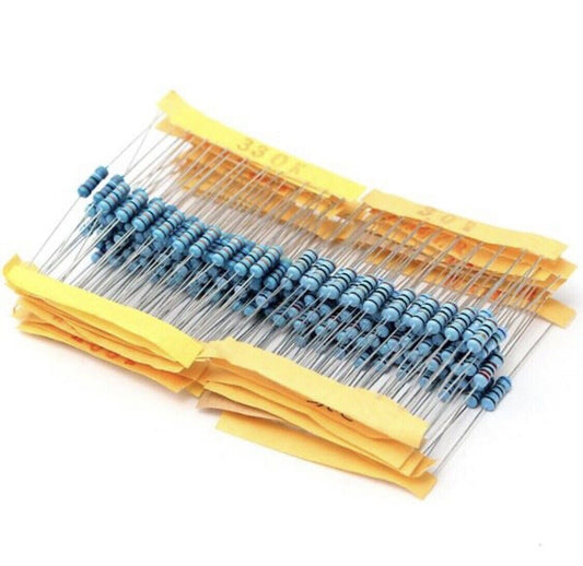 300pcs 10 X 30 Values 1/2W 1% Metal Film Resistor Assortment DIY 10Ω ~ 1MΩ