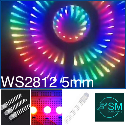 WS2812 F5 5mm RGB LED 30PCS WS2812-SK6812 NeoPixel Comp’ Light Emitting Diodes