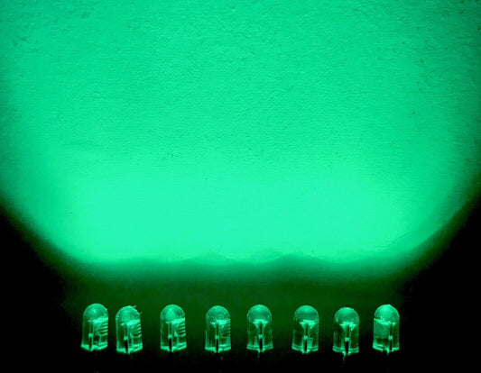 3mm Cyan LEDS Light Emitting Diode 500nm 100 Pcs Led Diode Round Head, No Skirt