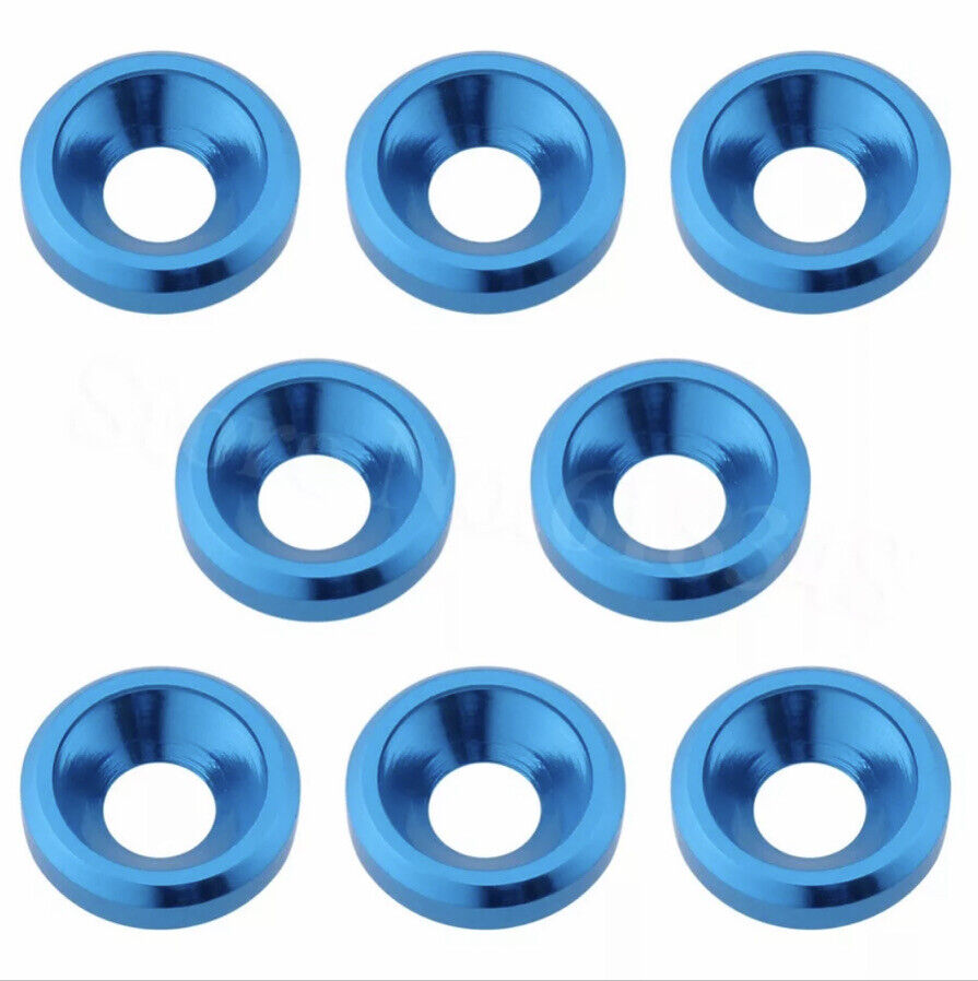 M3 10PCS LIGHT BLUE Aluminium Washer Counter Sunk Screw R/C Drone Automotive FPV