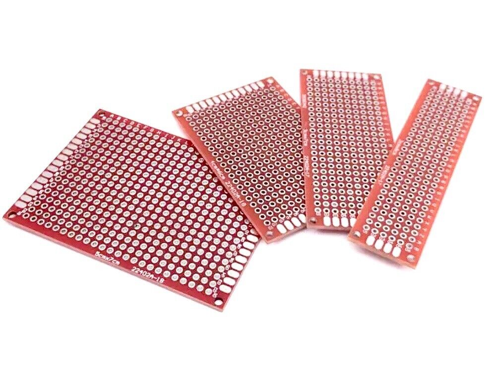 4Pcs PCB 70x50 60x40 70x30 80x20 Double Sided FR4 Arduino Soldering Proto RED