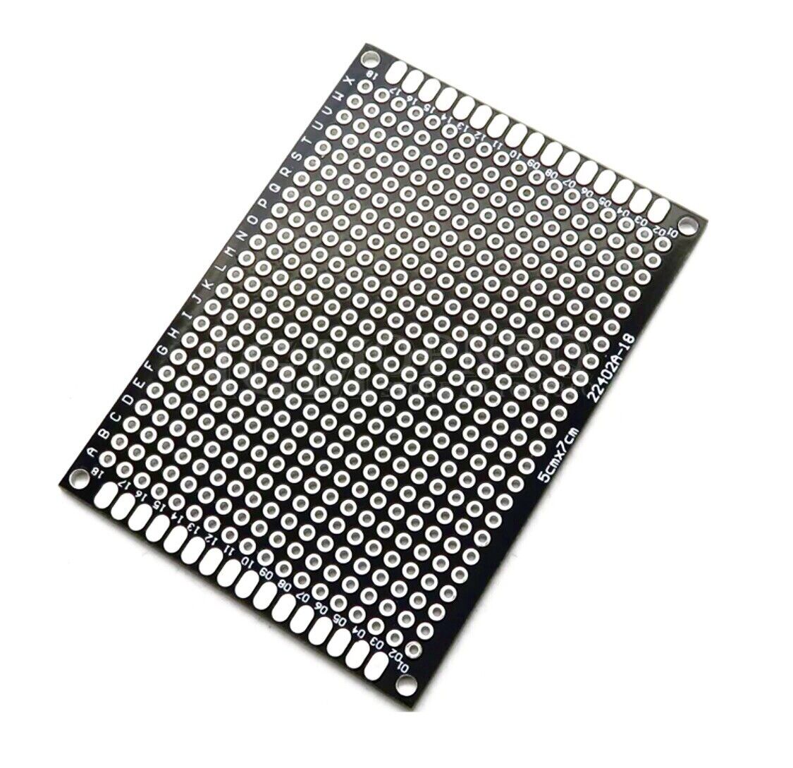 6pcs 70x50 Double Side FR4 Arduino Prototype Universal PCB Board Soldering BLACK