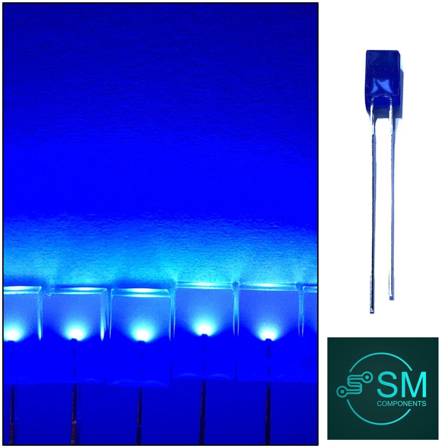 100pcs 5x5x7mm Diffused Blue Resin Blue Square Led Light Emitting Diode