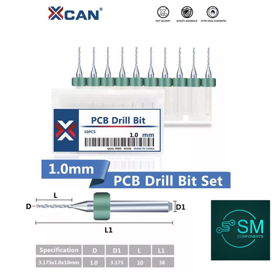 10Pcs 1.0mm PCB Print Circuit Board Carbide Mini Micro Drill Bit Set