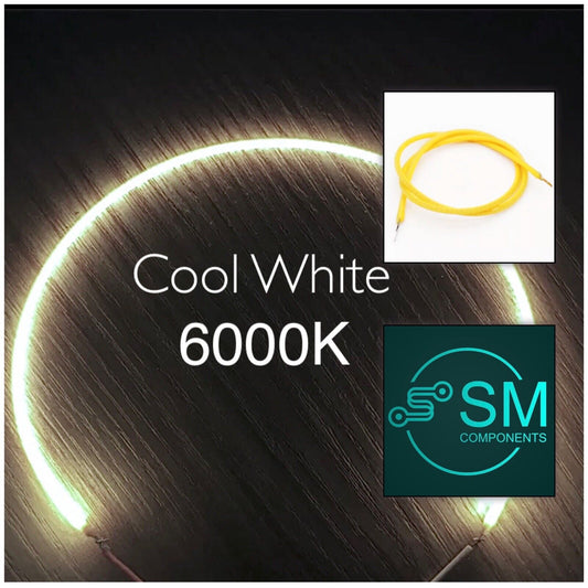 3PCS DC3V 130mm 6000-6500K COOL WHITE Super Flexible Silicone Filament Lamp LED