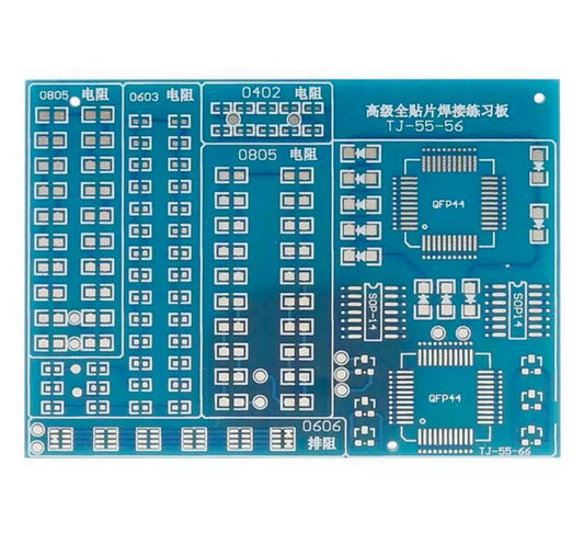 SMD/SMT PCB Component Soldering Practice Board Plate DIY Diode, Resistor, QFP44