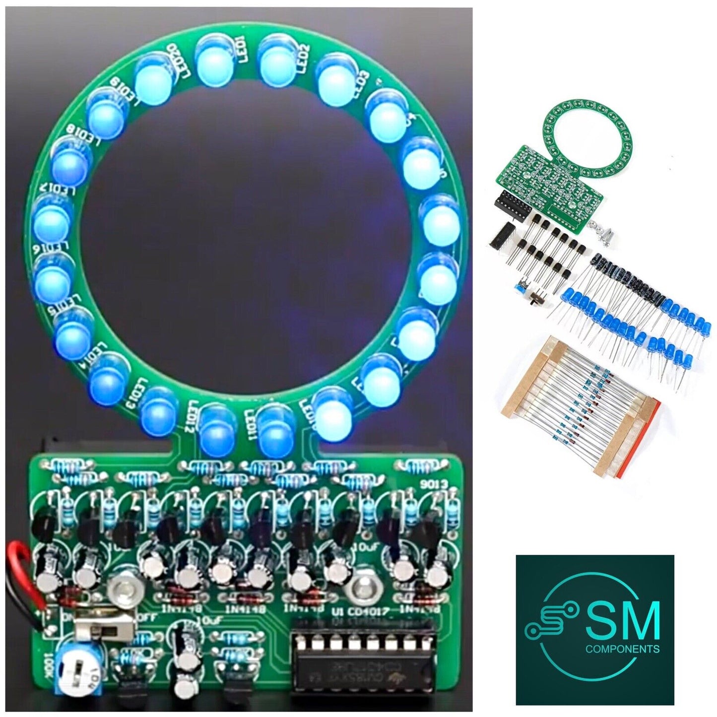 DIY Electronic Gradient LED Soldering Kit Tracking Fading LED Light DIY Kits