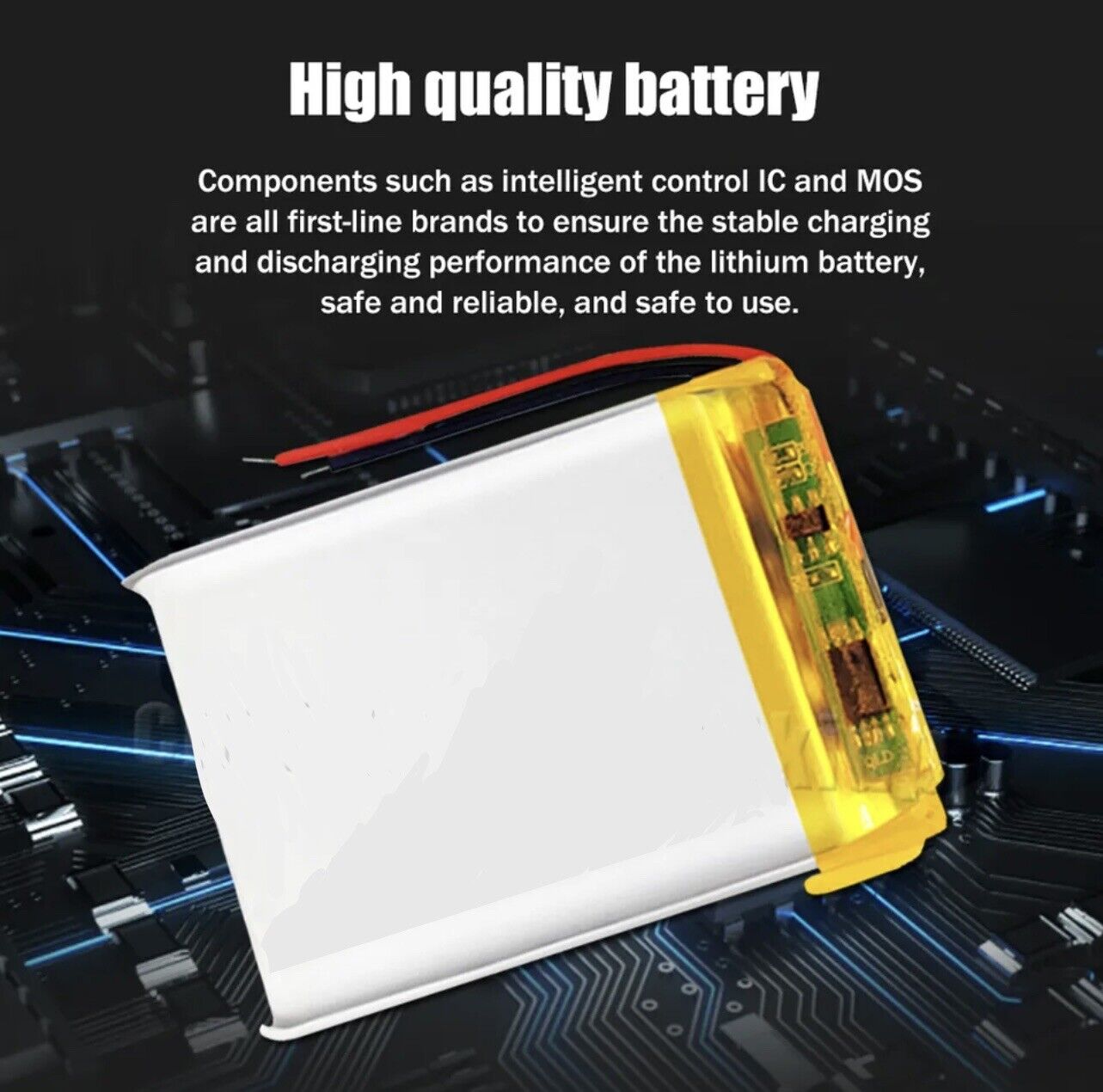 1 X Lithium Polymer Battery LiPo 703040 3.7V 800mAh 7x30x40mm + Protection