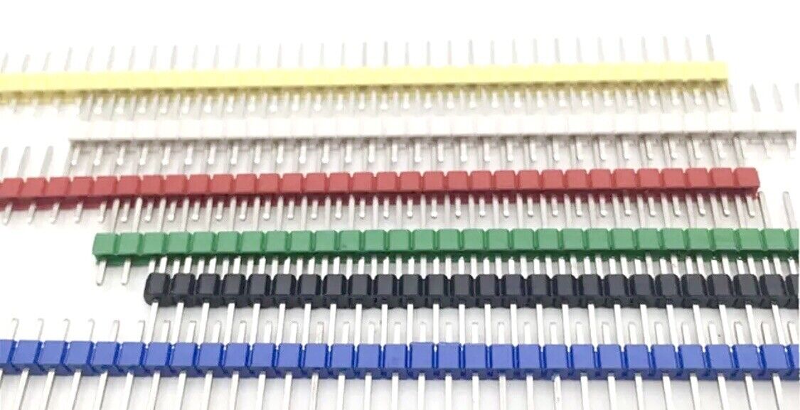 12pcs 2.54mm Single Row Pin Male Header 40 Pin 6 Colours Arduino Breakout DIY