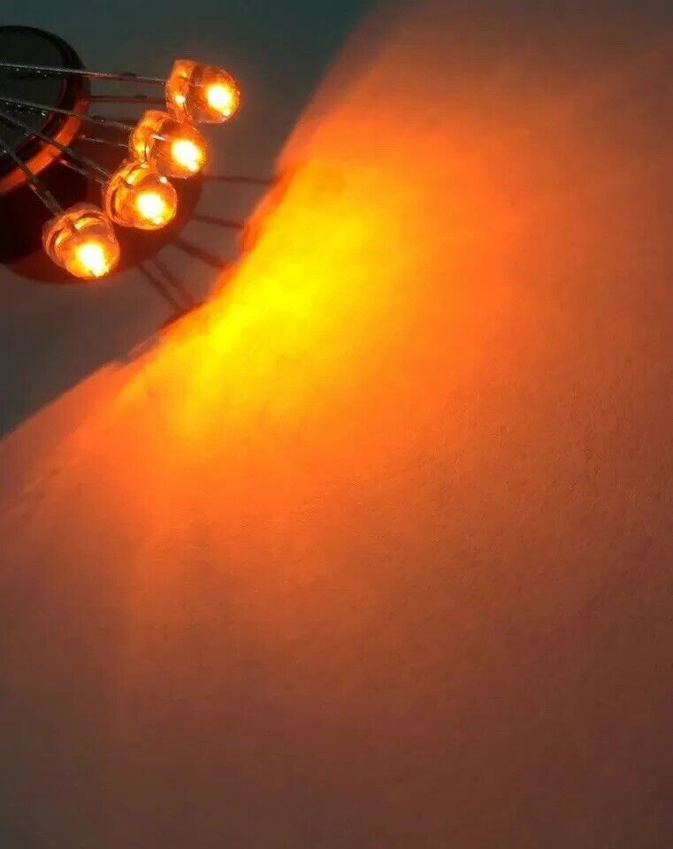 5mm Orange Straw Hat Led Diode 100pcs Round Head LED Clear Top 605-610nm