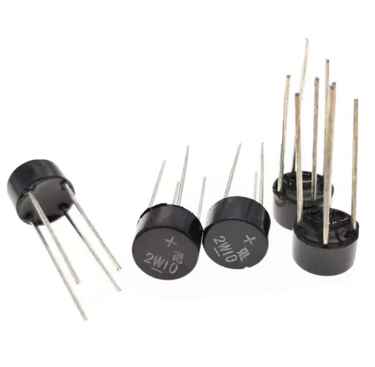 10PCS 2W10 1000V 2A Bridge Diode Full Wave Rectifier