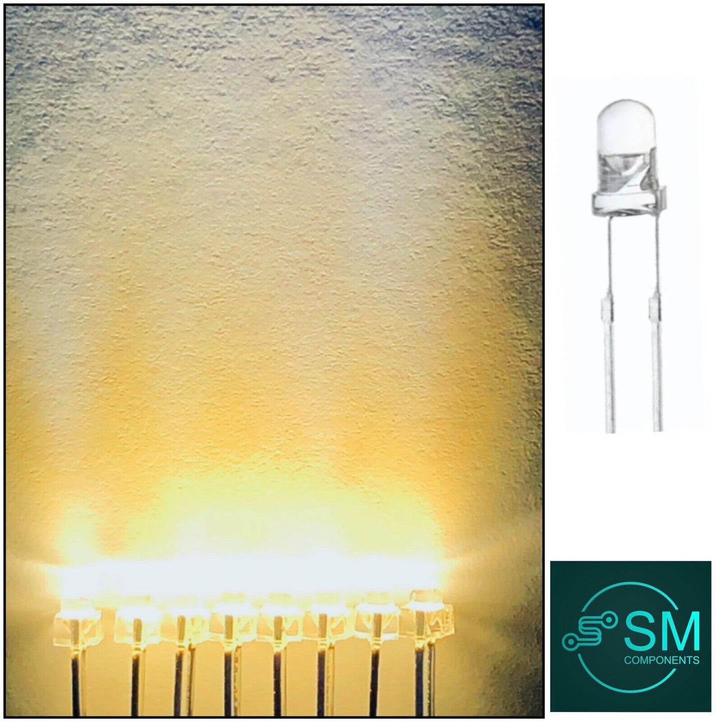 3mm 100pcs Warm White LED Flicker Flame Diodes  DIY Candle Light Emitting Diodes