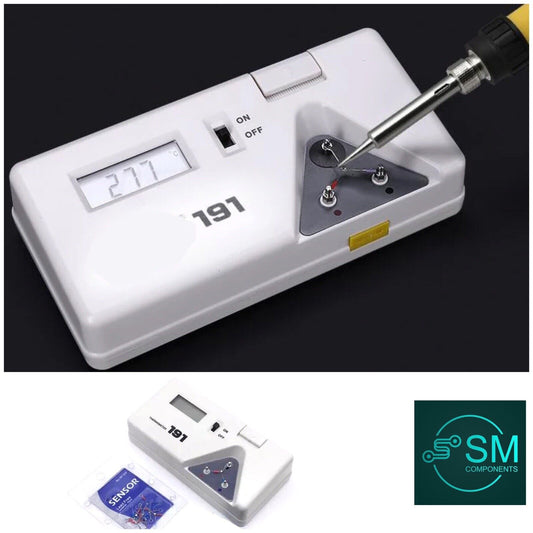 191 Temperature Tester LCD Digital Display Soldering Iron Tip Thermometer + 5Pcs