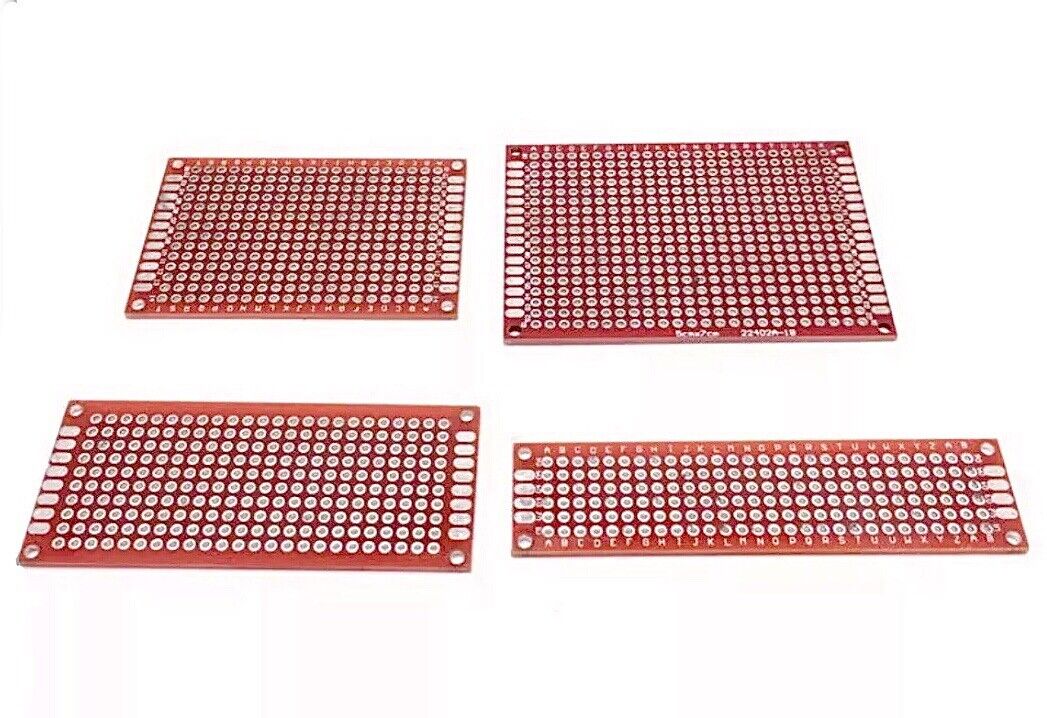 4Pcs PCB 70x50 60x40 70x30 80x20 Double Sided FR4 Arduino Soldering Proto RED