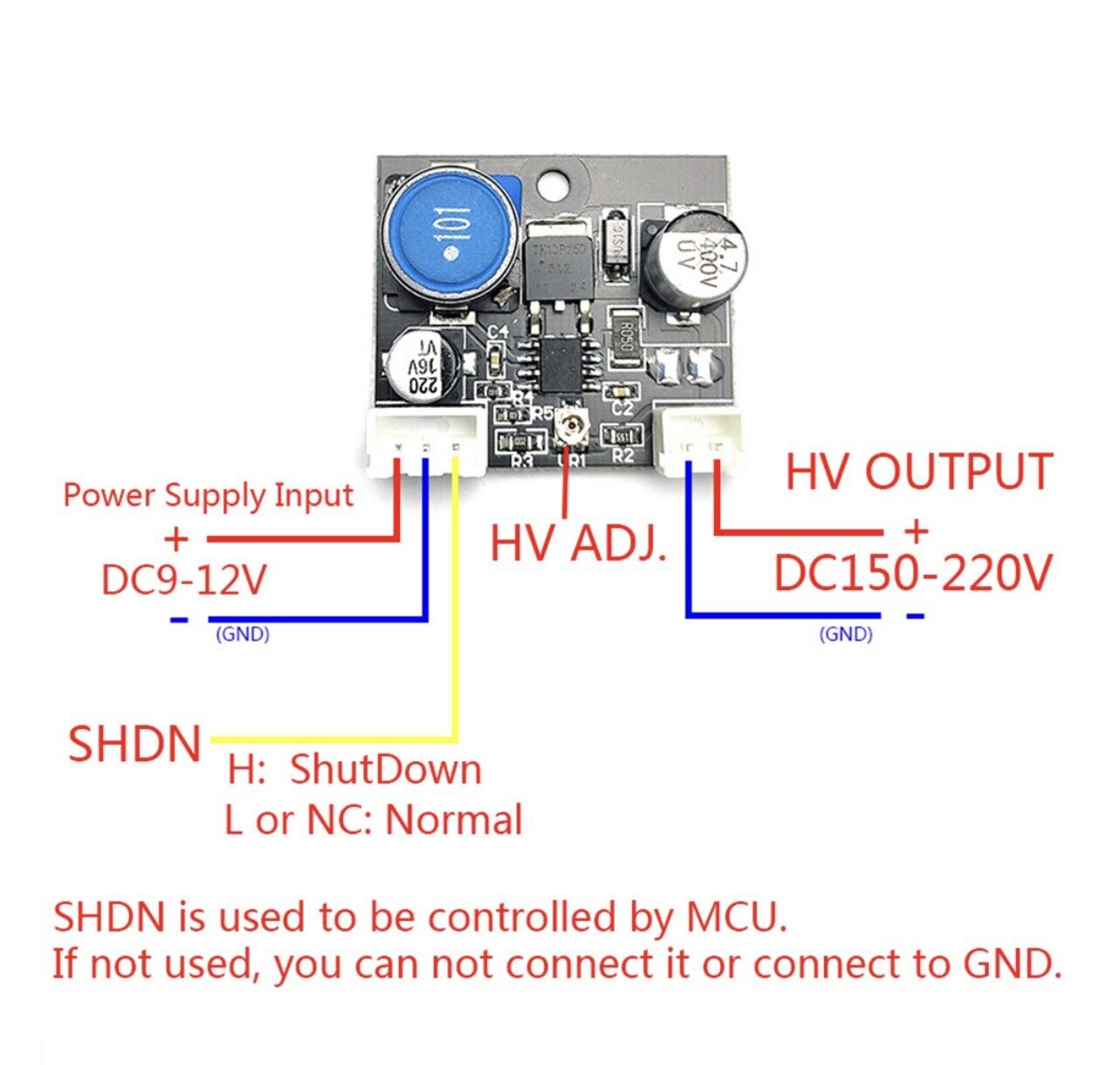 Nixie Tube Power Supply Boost Module 12V to 150-220V MAX1771 for IN12 IN14 QS30