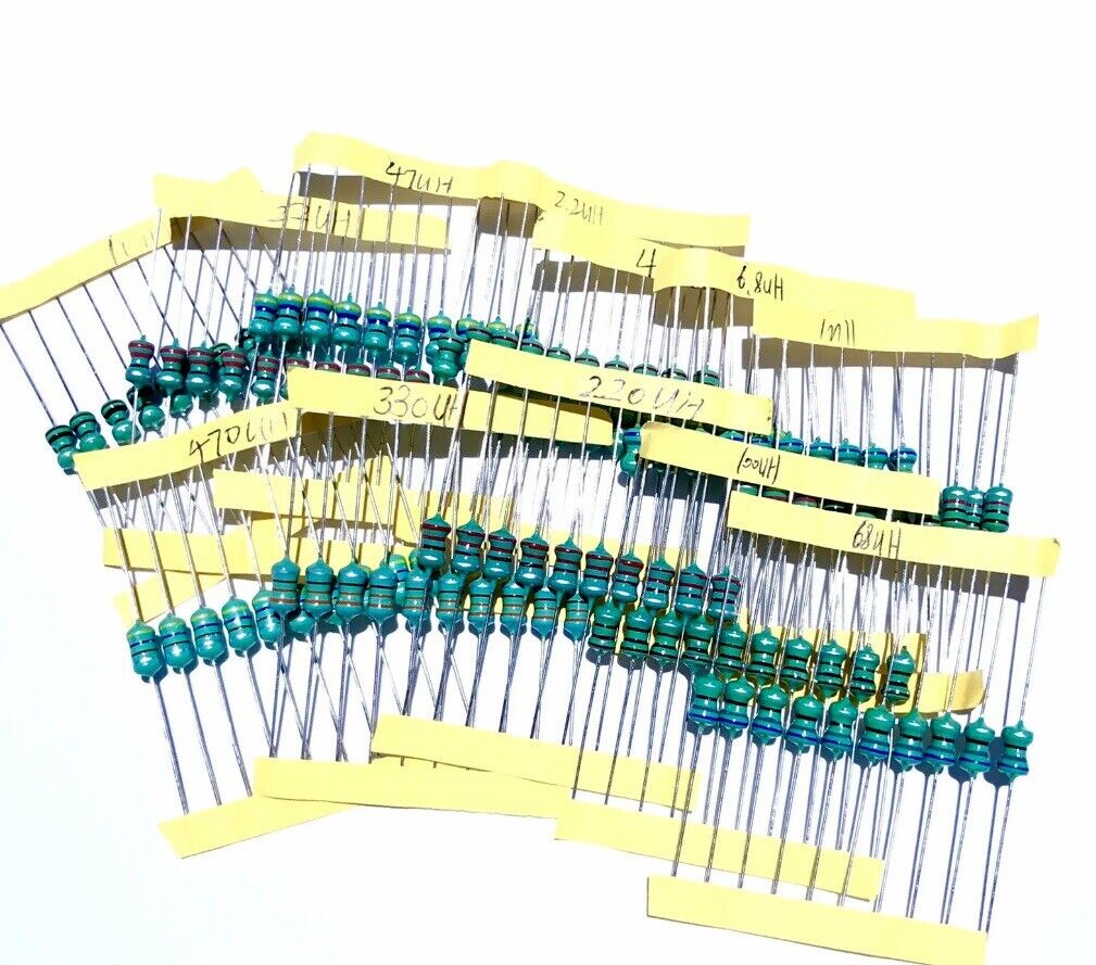 120pcs 1W 12 Values 0510 Inductor Kit 10% Tolerance DIY Assortment 2.2uH-1mH KIT