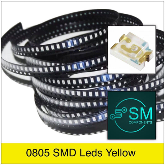 200pcs 0805 SMD YELLOW 589nm LED Electronics Components Light Emitting Diodes