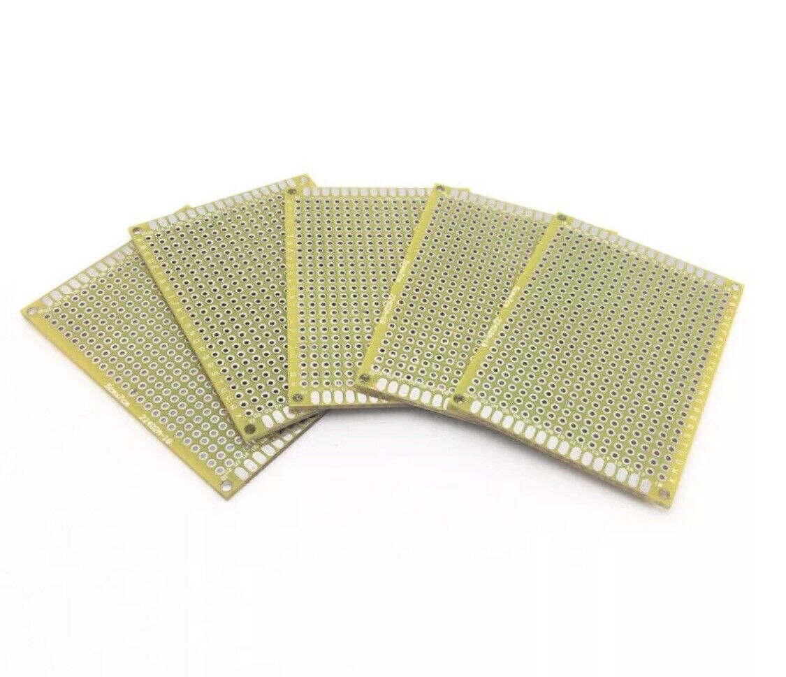 5Pc 70x50 Double Side FR4 Arduino Prototype Universal PCB Board Soldering YELLOW