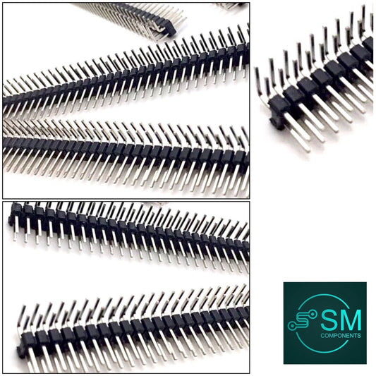 10pcs 2.54mm 90° Right Angle Double Row 80 Pin Male Header Breakable 2.54 Pitch