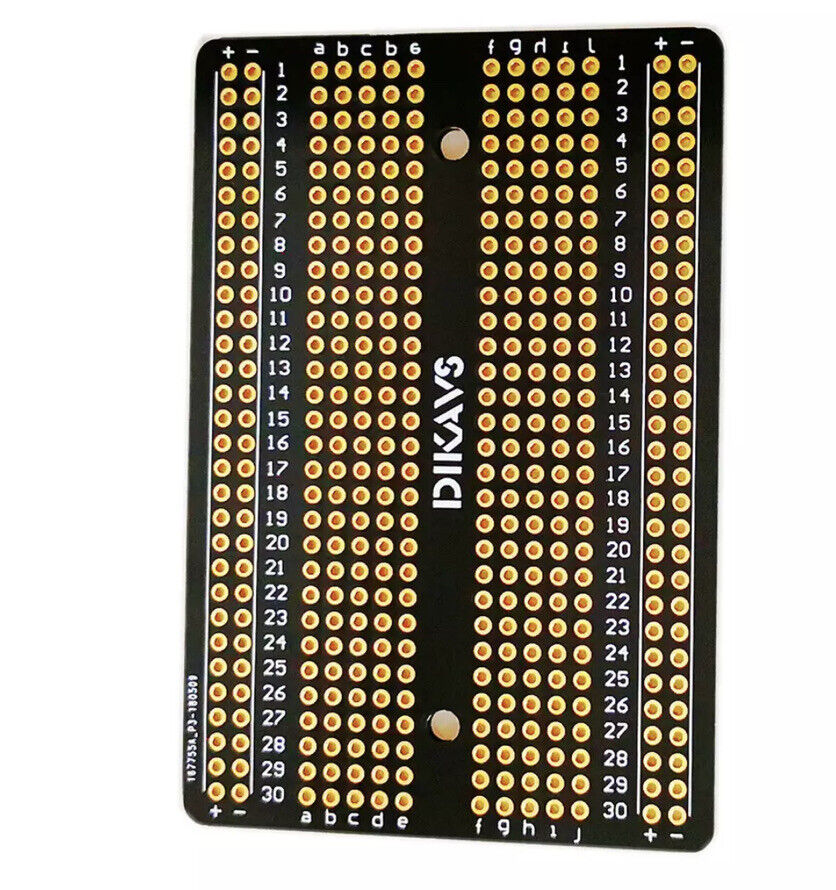 2PC 80x55 Double Side FR4 Arduino Breadboard Prototype PCB BLACK Soldering Board