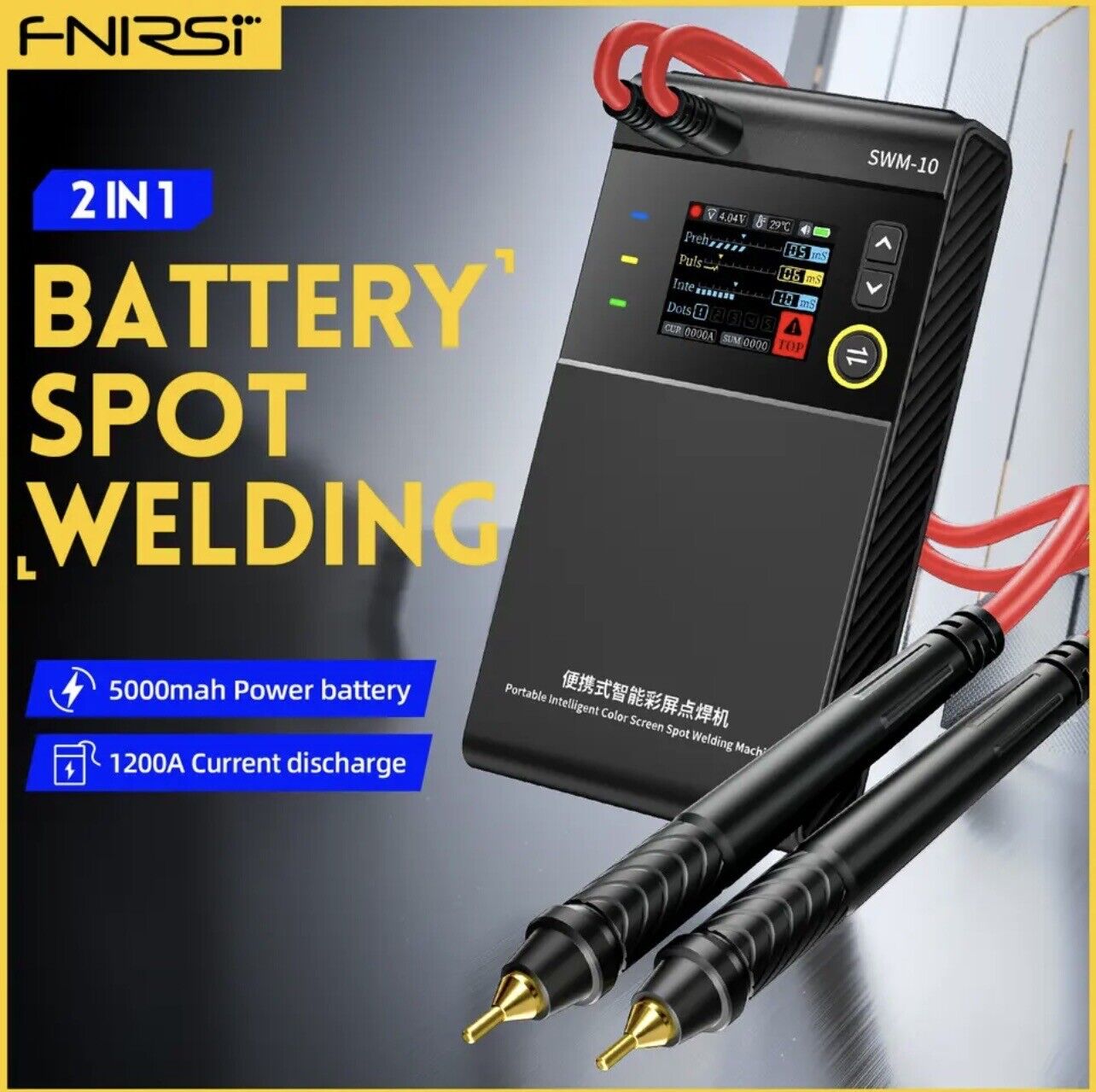 FNIRSI SWM-10 Portable Battery Spot Welder DIY Welding Machine 18650 Battery